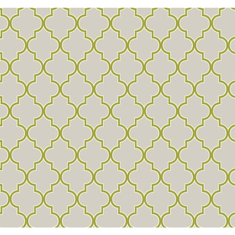 ER8198 Pearl Grey Lime Green Waverly Buzzing Around Trellis Wallpaper