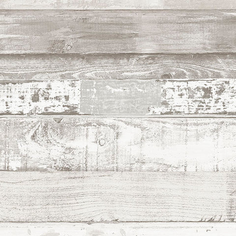 FH37558 Grey Beachwood Faux Wood Plank Wallpaper