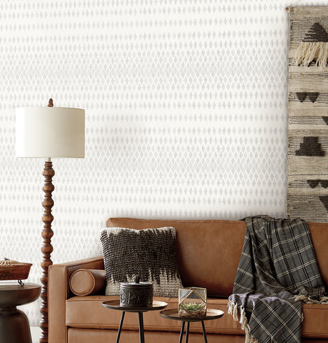 FH4043 Gray/White Diamond Ombre Wallpaper