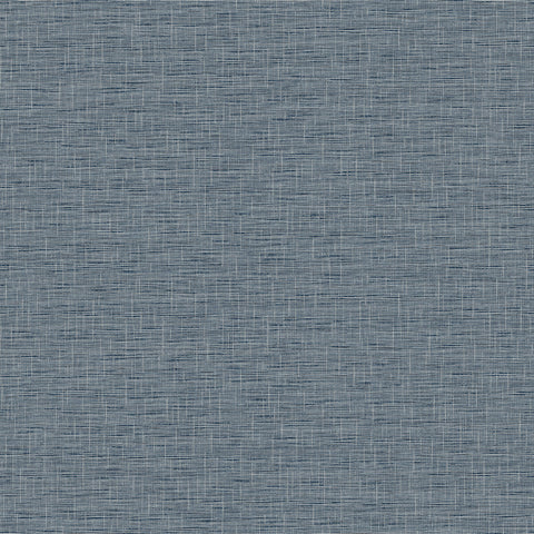 FH4057 Navy Silk Linen Weave Wallpaper