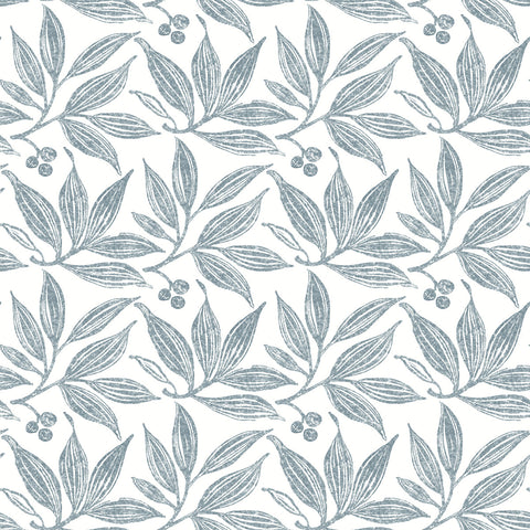 FH4064 Duck Egg Chokeberry Block Print Wallpaper