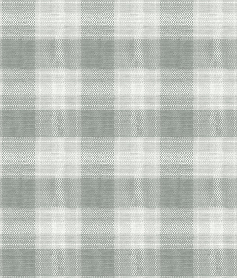 FH4082 Sage Woven Buffalo Check Wallpaper