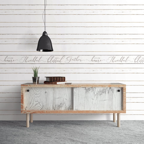 FH4097BD Cream/Gray Let's Stay Home Border