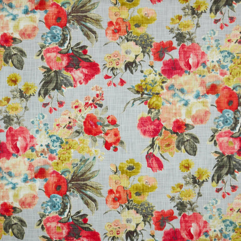 HGTV Waverly Garden Odyssey Fog Floral Fabric