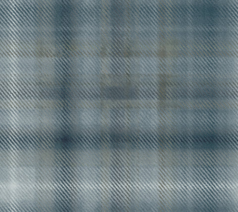 HO2158 Blue Sterling Plaid Wallpaper