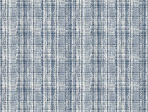 HO2167 Blue Shirting Plaid Wallpaper