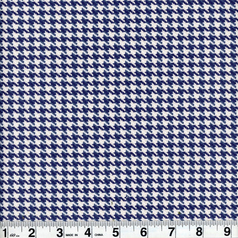 Houndstooth Navy Fabric