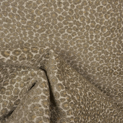 K-Hutton Truffle Cheetah Print Chenille Upholstery Fabric