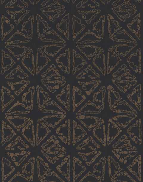 KT2110 Black/Gold Empire Diamond Wallpaper