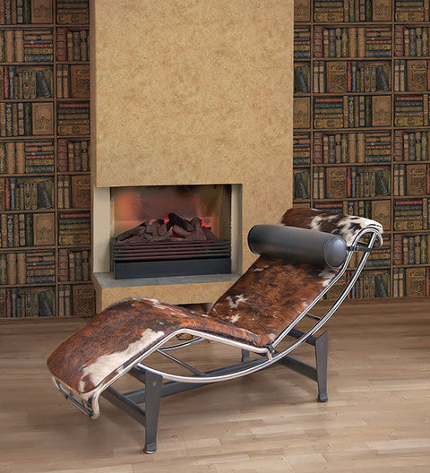 LL29570 Antique Jewel Tone Library Book Shelf Wallpaper