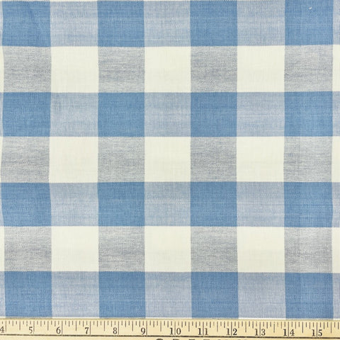 Lyme Sky Check Plaid Fabric