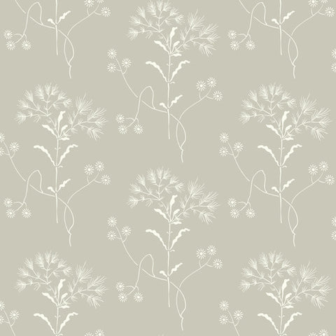 Wildflower Cupola (Light Grey)/White Magnolia Home Vol. II Wallpaper