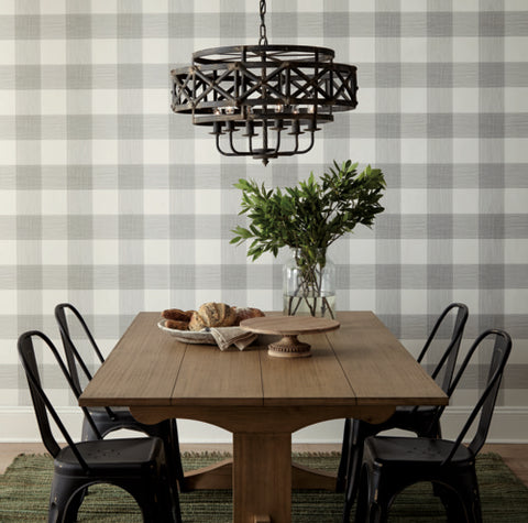 Common Thread Black on White Magnolia Home Vol. II Wallpaper