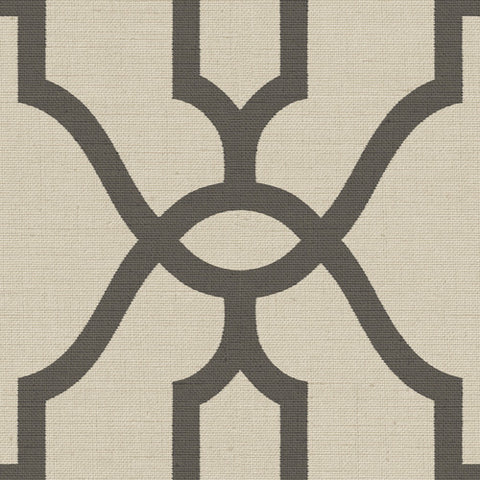 Woven Trellis Charcoal on Khaki Magnolia Home Vol. II Wallpaper