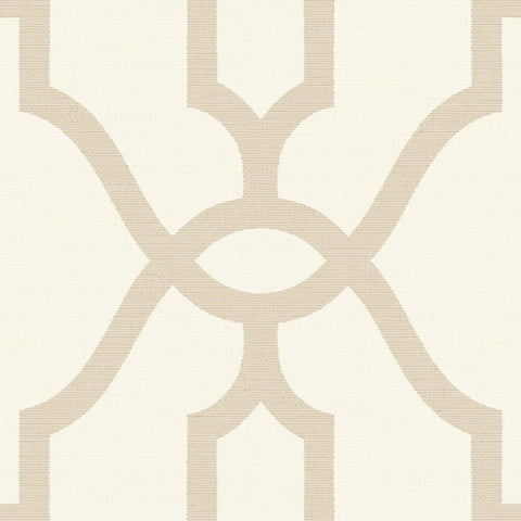 ME1554 Beige Woven Trellis Magnolia Home Wallpaper