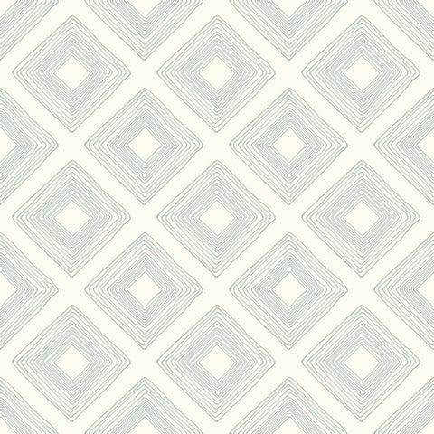 Diamond Sketch Eggshell Blue Magnolia Home Vol. II Wallpaper