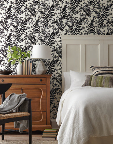 Forest Fern Black Magnolia Home Vol. II Wallpaper