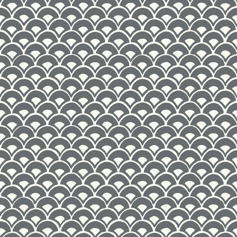 MK1150 Stacked Scallops Grey Wallpaper