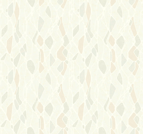 NA0508 Beige Stained Glass Wallpaper
