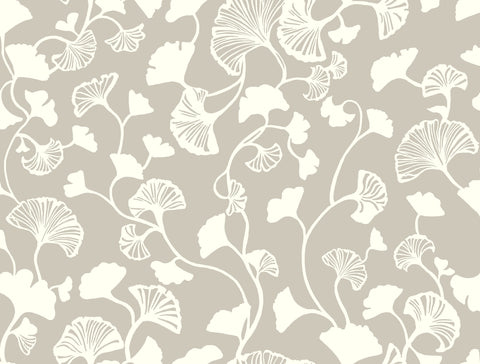 NA0572 Silver Gingko Trail Wallpaper