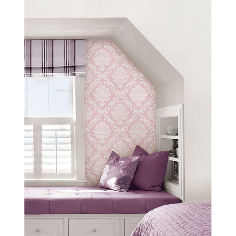 NU1397 Pink Ariel Peel And Stick Wallpaper