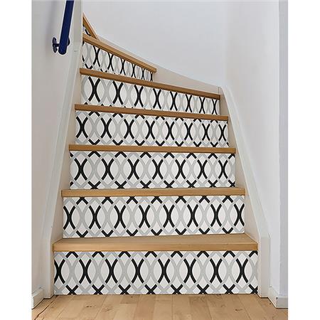 NU1658 Black and Silver Lattice Peel and Stick Wallpaper