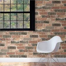NU2064 Faded Red Newport Reclaimed Brick Peel & Stick Wallpaper