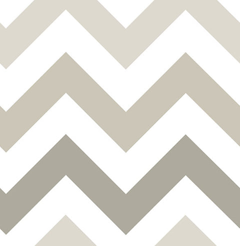 NU1416 Taupe Zig Zag Peel And Stick Wallpaper