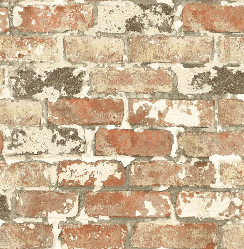 NW32301 Peel & Stick Weathered Red Brick NextWall Wallpaper