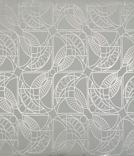 NW3527 Cartouche Blue/Silver Wallpaper