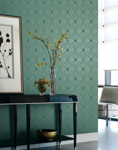 NW3582 Shimmering Foliage Almond/Gold Wallpaper