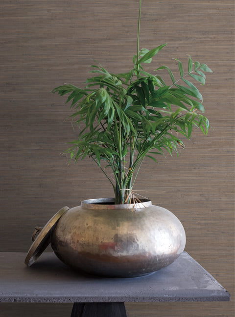 OG0516 Brown Threaded Jute Wallpaper