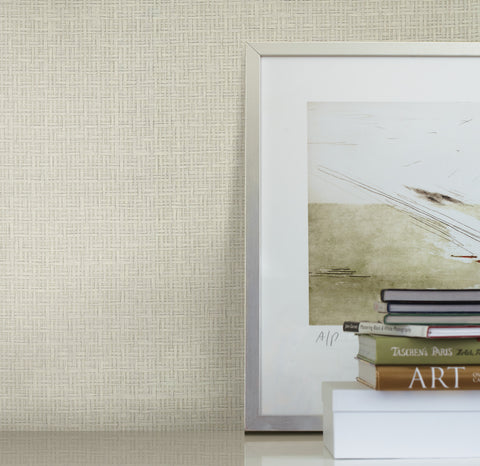 OG0525 Light Gray Tatami Weave Wallpaper