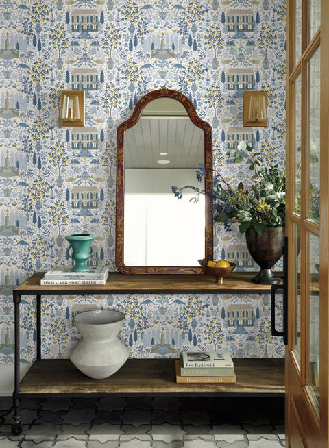 RI5108 Indigo Camont Wallpaper