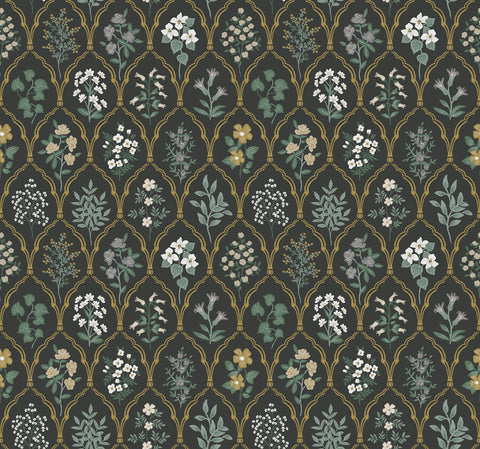 RI5133 Black/Cream Hawthorne Wallpaper