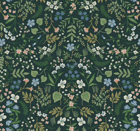 RI5156 Hunter Green Wildwood Wallpaper