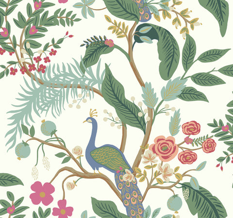 RI5174 Periwinkle Peacock Wallpaper