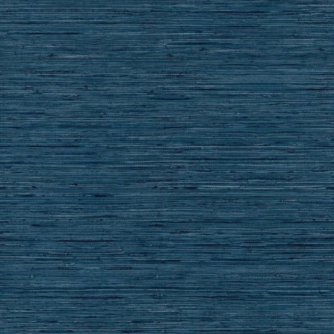 RMK11314WP Blue Faux Grasscloth Peel & Stick Wallpaper