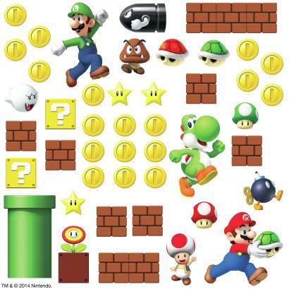 Murals Super Mario Build A Scene Wall Decals Mural