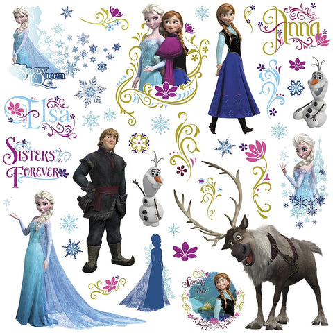 Murals Frozen Wall Decals With Glitter