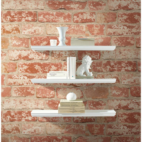 RMK9035WPZ Stuccoed Red Brick Peel and Stick Wallpaper