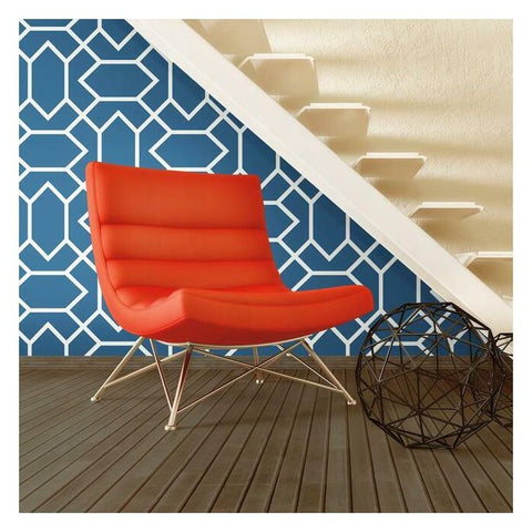 RMK9066WP Blue White Modern Geometric Peel & Stick Wallpaper