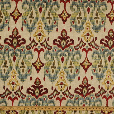 Sandoa Flame Ikat Heavy Upholstery Fabric