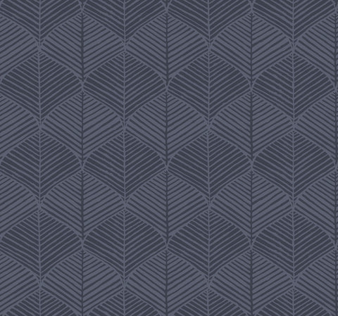 SS2564 Navy Palm Thatch Wallpaper