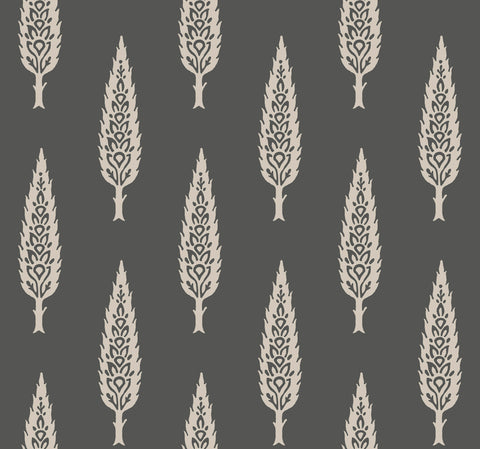 SS2607 Black Taupe Juniper Tree Wallpaper