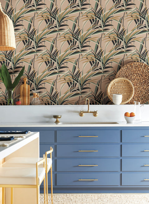 TC2608 Blush Tropical Paradise Wallpaper