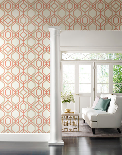 TC2636 Corla Sawgrass Trellis Wallpaper
