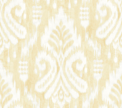 TC2641 Yellow Hawthorne Ikat Wallpaper