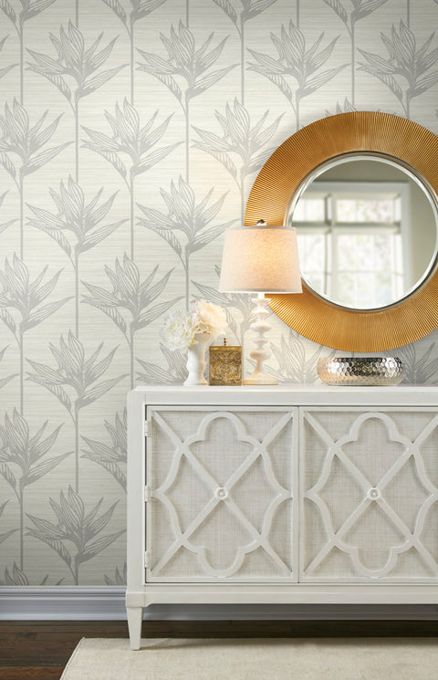 TC2673 Gray Bird Of Paradise Wallpaper