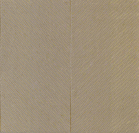 TC2699 Taupe Gold Palm Chevron Wallpaper